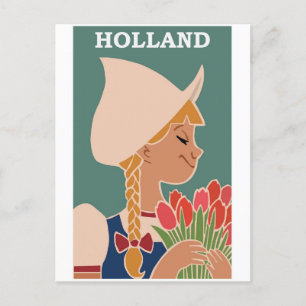 Holland Nederland Vintage Travel Briefkaart