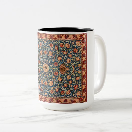 Holland Park Design (door William Morris) Tweekleurige Koffiemok (Voorkant rechts)