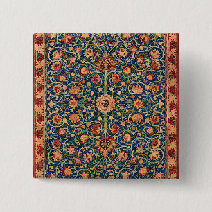 Holland Park Design (door William Morris) Vierkante Button 5,1 Cm