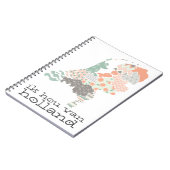 Holland Province Map Geometric Patchwork Style Notitieboek (Linkerzijde)