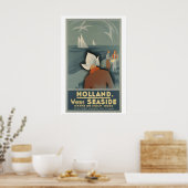 Holland Seaside Netherlands Vintage Travel Poster (Cuisine)