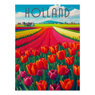 Holland Tulpenvelden Reisposter Perfect Poster