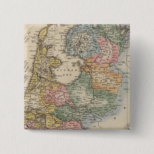 Holland Vierkante Button 5,1 Cm (Voorkant)