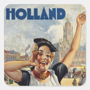 Holland Vierkante Sticker
