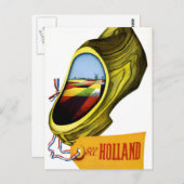 Holland Vintage Travel Briefkaart (Voorkant / Achterkant)