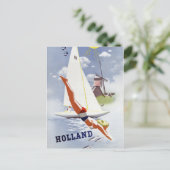 Holland Vintage Travel Poster gerestaureerd Briefkaart (Staand voorkant)