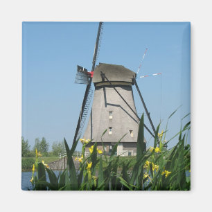 Holland Windmill Flowers Fridge Magnet Magneet