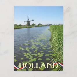 Holland Windmill langs Canal Briefkaart