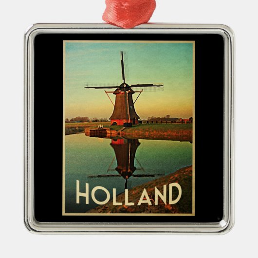 Holland Windmill Metalen Ornament (Voorkant)
