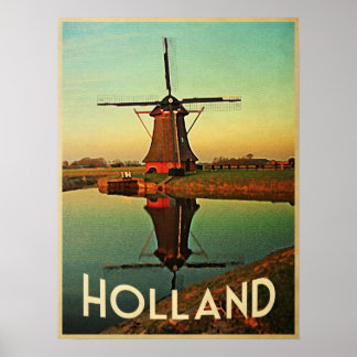 Holland Windmill Poster