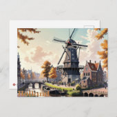  Holland Windmolen Briefkaart (Voorkant / Achterkant)