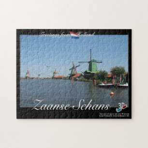 Holland Zaanse Schans Windmills 3D Anaglyph Puzzle Legpuzzel