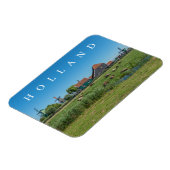 Holland Zaanse Schans windmolens uitzicht fridge m Magneet (Linkerzijde)