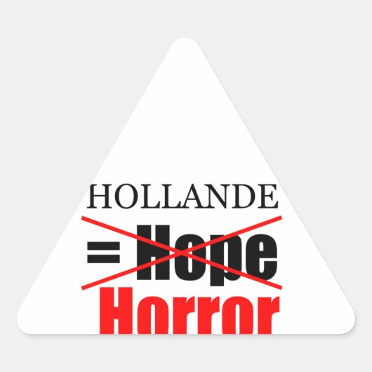 Hollande Not Hope = Horreur - T Sticker (Devant)