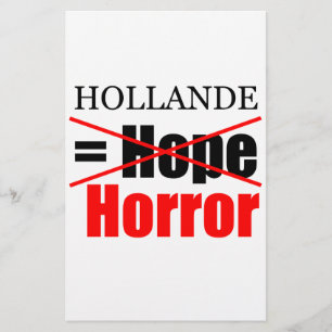 Hollande Not Hope = Horror - Stationery Briefpapier