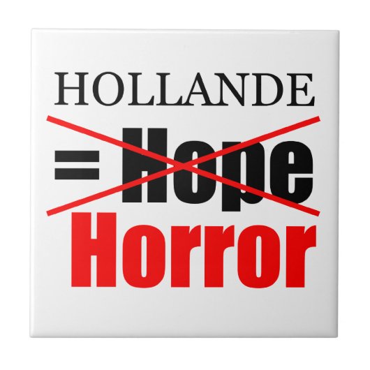 Hollande Not Hope = Horror - Tile Tegeltje (Voorkant)