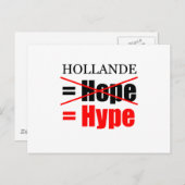 Hollande Not Hope = Hype - Carte postale H (Devant / Derrière)