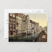 Hollandischer Brook, Hamburg, Duitsland klassieke Briefkaart (Voorkant / Achterkant)