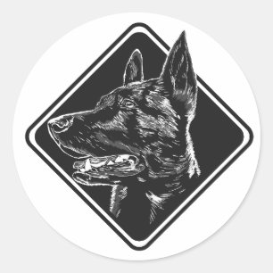 Hollandse Herder - Hollandse Herdershond Ronde Sticker