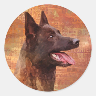 Hollandse Herder - Hollandse Herdershond Ronde Sticker