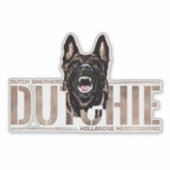Hollandse Herder - Hollandse Herdershond Sticker (Voorkant)