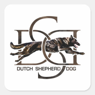 Hollandse Herder - Hollandse Herdershond Vierkante Sticker
