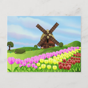 Hollandse tulpen briefkaart