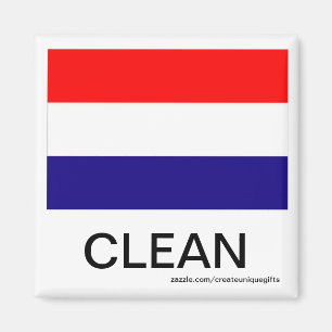 Hollang Vlag Schone Vaatwasser Magneet