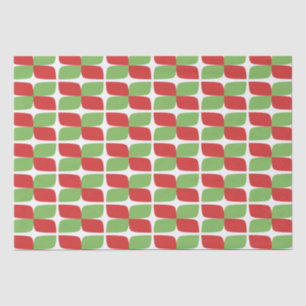 Holliday Retro Geometric Pattern op white Tissuepapier