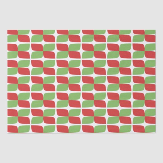 Holliday Retro Geometric Pattern op white Tissuepapier (Voorkant)