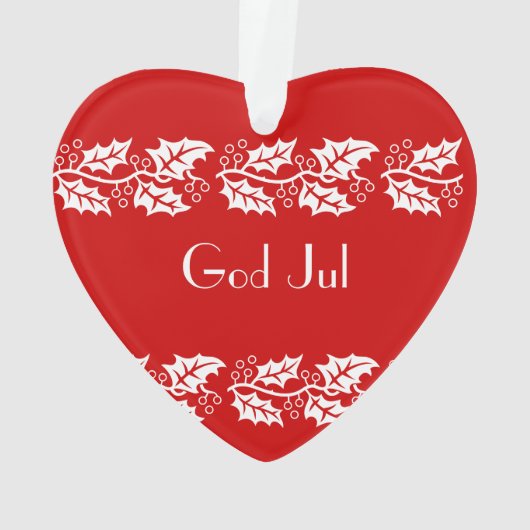 hollies blanches en rouge - Dieu Jul (dos)