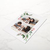 Hollies en Greenery Two Photo Prettige feestdagen (Gedraaid)