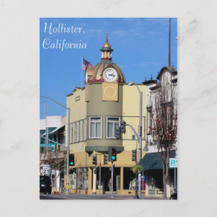 Hollister, CA Clock Tower Briefkaart