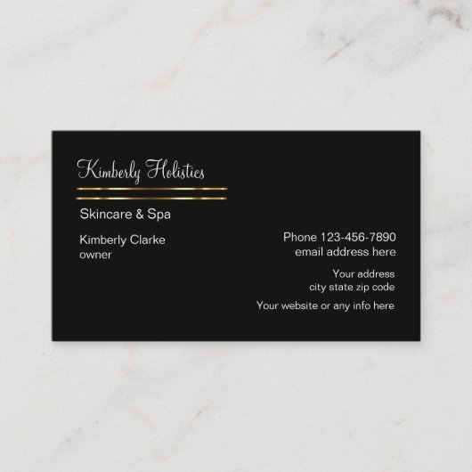 Hollistics Beauty Spa Visitekaartje (Voorkant)