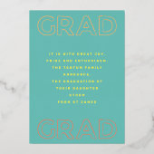 HOLLOW HIGH SCHOOL GRAD Gold Foil Faire-part (Verso)