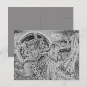 HOLLOW-HOLLOW, HOOFDLEZER HORSEMAN PALOMINO FEESTDAGENKAART