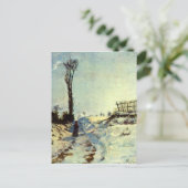 Hollow in de sneeuw briefkaart (Staand voorkant)