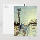 Hollow in de sneeuw briefkaart (Voorkant / Achterkant)