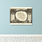 Hollow Maps Canvas Afdruk (Insitu (Houten vloer))