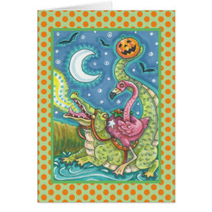 HOLLOW PINK FLAMINGO EN CROCODILE CARD VERse