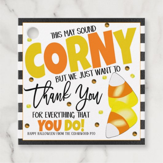 Holloween Candy Corn Appreciation Label (Voorkant)