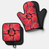 Holloween Vampire Queen Bobbing for Apples Ovenwant & Pannenlap Set (Voorkant / Achterkant)