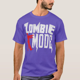 Holloween Zombie Mode Funny Zombie Distress T-shirt