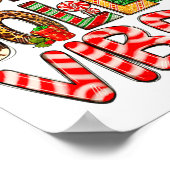 Holly A Jolly Vibes Reindeer Christmas Trees Light Poster (Hoek)