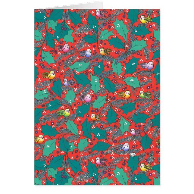 "Holly", aangepaste kerstkaart (Voorkant)