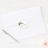 Holly and Berries Holiday Green Red Address Label (Envelop)
