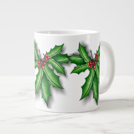 Holly and Berries Mok 20 oz JUMBO (Voorkant rechts)