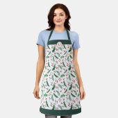 Holly and Berry Kerstpattern Monogram Schort (Gedragen)