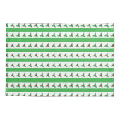 Holly and Green Stripe Pattern Retro kerst Kussensloop (Achterkant-Links)