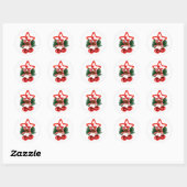 Holly and Jingle Bells Envelope Seals Ronde Sticker (Vel)